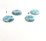 2 Pcs Larimar Cabochon, Loose Gemstone, Blue Larimar, Large Cabochon, Wire Wrapping, Jewelry Supplies for Jewelry Making, Bulk Cabochons