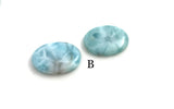 2 Pcs Larimar Cabochon, Loose Gemstone, Blue Larimar, Wire Wrapping Supplies, Gemstone Cabochons, Jewelry Supplies, DIY Jewelry