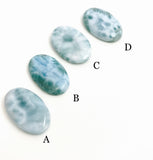Natural Larimar Cabochon, Loose Cabochons, Large Gemstone Cabochon, Oval Larimar Gemstones, Larimar Cabochon for Jewelry Making, 1 Pc