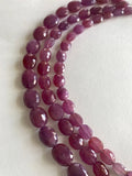 Pink Sapphire Beads, Gemstone Beads, Natural Sapphire Beads, September Birthstone, Wholesale Beads, Bulk Beads, Jewelry Supplies, 7" Strand