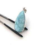 Larimar Pendant, Gemstone Pendant, Larimar, Gemstone Jewelry, Silver Pendant, Sterling Silver Pendant, Natural Gemstone Pendant, 57x20x7mm