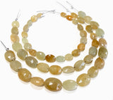 Natural Yellow Sapphire Gemstone Beads, Wholesale Jewelry Supplies for Jewelry Making, Genuine Sapphire Beads, 7"Strand
