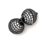 Micro Pave Magnetic Clasps, Pave Clasps, Round Magnetic Jewelry Clasps, Pave Clasps, CZ Micro Pave Clasps, Jewelry Clasps, 16.5x12mm, 1 Pc