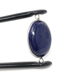 Lapis Lazuli Gemstone Connector, Lapis Lazuli Bezel Double Loop Charm, Jewelry Supplies for Jewelry Making, Jewelry Findings, 28x16mm