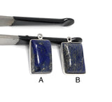 Lapis Lazuli Gemstone Charms, Lapis Lazuli Charms, Bezel Charms, Jewelry Supplies for DIY Jewelry Making