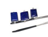 3 Pcs Lapis Lazuli Connectors, Gemstone Connectors, Bezel Connectors, Jewelry Supplies, Jewelry Making, Jewelry Findings, Lapis Lazuli Links