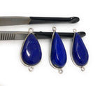 3 Pcs Lapis Lazuli Connectors, Gemstone Connectors, Bezel Connectors, Jewelry Supplies, Jewelry Making, Jewelry Findings, Lapis Lazuli Links