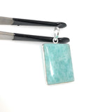 Amazonite, Amazonite Pendant, Gemstone Pendant, Silver Pendant, Sterling Silver Pendant, Natural Gemstone Pendant, Blue Pendant, 41.25x22mm