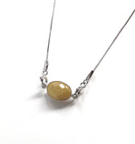 Yellow Sapphire Necklace, Dainty Gemstone Necklace, Sterling Silver Minimalist Necklace, Silver Minimalist Jewelry, Healing Jewelry