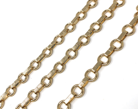 4.5 Foot Gold Filled Chain , Bulk Wholesale Chain, Jewelry Supplies for DIY Jewelry Making, Jewelry Findings, 6.5x 3mm