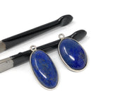 2 Pcs Lapis Lazuli Charms, Gemstone Charms, Bezel Charms, Jewelry Supplies, Jewelry Making, Jewelry Findings, DIY Jewelry, Bulk Charms