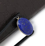 Lapis Lazuli Gemstone Charm, Lapis Lazuli Silver Charm, Jewelry Supplies for Jewelry Making, Jewelry Findings, DIY Jewelry, 28x17mm