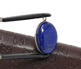 Lapis Lazuli Gemstone Charm, Sterling Silver Charm for DIY Jewelry Making, 26x17x7mm