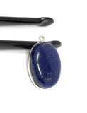 Lapis Lazuli Gemstone Charm, Sterling Silver Charm for DIY Jewelry Making, 26x17x7mm