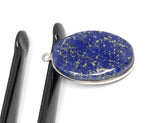 Lapis Lazuli Gemstone Charm, Sterling Silver Charm, DIY Jewelry Making, 29x18x5.5mm