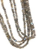 Labradorite Gemstone Beads, Bulk Wholesale Beads for Jewelry Making, Natural Faceted Labradorite Beads , 13" Strand