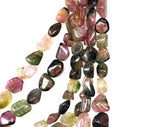 Tourmaline Gemstone Beads, Bi Color Tourmaline Nugget Beads for Jewelry Making, Wholesale Bulk Beads, Jewelry Supplies , 3.5"/6" Strand