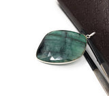 Natural Emerald Sterling Silver Pendant, Gemstone Pendant, Emerald Pendant, May Birthstone Pendant, Wholesale DIY Jewelry Making