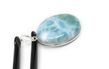 Larimar Pendant, Natural Gemstone Jewelry, Sterling Silver Pendant, Wholesale DIY Jewelry Making Supplies, Gifts for Her, 44.45x27mm