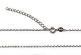 Sterling Silver Necklace Chain, Silver Link Chain 1.3mm, Jewelry Findings, Wholesale DIY Jewelry Making Supplies, 18" Plus 2" Extender Chain