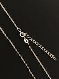 Sterling Silver Necklace Chain, Silver Link Chain 1.5mm, Jewelry Findings, Wholesale DIY Jewelry Making Supplies, 18" Plus 2" Extender Chain