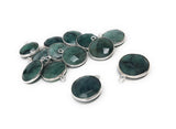 5Pcs Emerald Gemstone Charms, Sterling Silver Bracelet Charms for DIY Jewelry Making, May Birthstone , 19.5x16mm