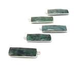 Emerald Charms, Gemstone Charms, Sterling Silver Charms, Jewelry Making, Jewelry Supplies, Add a Charm, DIY Earrings, 31.75X10.5mm, 1 Pc
