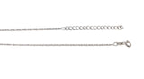 Sterling Silver Necklace Chain, Silver Link Chain 1.5mm, Jewelry Findings, Wholesale DIY Jewelry Making Supplies, 18" Plus 2" Extender Chain