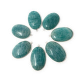 Sterling Silver Amazonite Gemstone Charms, Natural Gemstone Charms Jewelry Supplies for DIY Jewelry Making, Wholesale Large Charms, 1 Pc