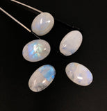 3Pcs Moonstone Cabochon, Gemstone Cabochons, Natural Rainbow Moonstone Cabochon Wholesale Lot, Wire Wrapping, Large Size Cabs, 28mm - 34mm