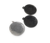 CZ Micro Pave Evil Eye Charm, Protection Jewelry Charm, Jewelry Findings, Round Charms, Turkish Evil Eye Charm, 37x34x3mm