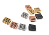 CZ Micro Pave Square Beads, Pave Beads, Spacer Beads, CZ Bulk Beads, Pave Spacer Beads, Jewelry Findings for DIY Jewelry Making, 1 Pc