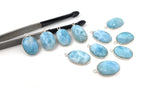 4Pcs/5Pcs Larimar Gemstone Charms, AAA Grade Larimar Sterling Silver Charms, Bulk Wholesale Charms, Jewelry Supplies for DIY Jewelry