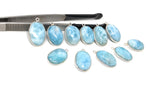 4Pcs/5Pcs Larimar Gemstone Charms, AAA Grade Larimar Sterling Silver Charms, Bulk Wholesale Charms, Jewelry Supplies for DIY Jewelry
