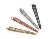 CZ Micro Pave Spike Charm, Pave Charm, Jewelry Supplies, DIY Jewelry, Micro Pave Charm, Dagger Charm, Spike Charms, 1 Pc