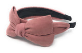 Wide Headband for Girls, Retro Suede Hairbands, Bow Knotted Hairband, 1 Pc