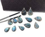 Labradorite Gemstone Charms, Sterling Silver Bulk Charms, Wholesale Jewelry Findings for Jewelry Making, Jewelry Supplies, 1 pc