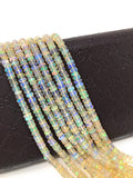 Ethiopian Opal Gemstone Beads, Natural Wholesale Beads for Jewelry Making , Bulk Beads, 3.5mm- 4mm -8" or 16" Strand