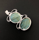 Labradorite Gemstone Pendant, Sterling Silver Gemstone Jewelry, DIY Pendant Jewelry Supplies , Gifts for Her, 1 Pc