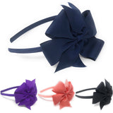 Hair Bow Headband for Girls, Hair Accessories for Kids, Satin Lined Hard Hair bow Hairband, Birthday Gift and Party Favors, 1 Pc