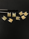 7 Pcs Natural Sapphire Gemstone Connectors, Silver Jewelry Supplies, Bulk Wholesale Connectors, 14.5x11.25mm