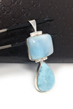 Larimar Pendant, Natural Gemstone Pendant, Sterling Silver Jewelry, Bohemian Jewelry, Wholesale Jewelry Supplies, Gifts for Her