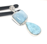 Larimar Pendant, Natural Gemstone Pendant, Sterling Silver Jewelry, Bohemian Jewelry, Wholesale Jewelry Supplies, Gifts for Her