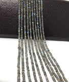 Labradorite Gemstone Beads, Bulk Wholesale Beads for Jewelry Making, Natural Faceted Labradorite Beads , 13" Strand