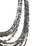 Labradorite Faceted Coin Beads, Natural Gemstone Beads, Wholesale Beads, Bulk Beads, 5-6mm, 13" Strand