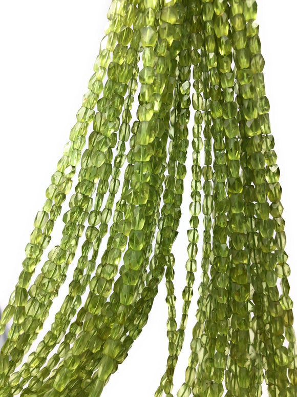 Natural Peridot Faceted Beads, Genuine Gemstone Wholesale Beads, Bulk Jewelry Supplies for Jewelry Making, 12.5