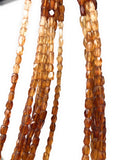 Natural Hessonite Garnet Beads, Genuine Gemstone Wholesale Beads, Bulk Jewelry Supplies for Jewelry Making, 12.5" Strand