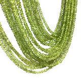 Natural Peridot Gemstone Beads, Genuine Gemstone Wholesale Beads, Bulk Beads for Jewelry Making, 3.5mm- 4mm Beads, 12.5" Strand