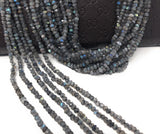 Labradorite Gemstone Beads, Blue Flash Labradorite Beads, Bulk Wholesale Beads for Jewelry Making, 3.5-4mm, 12.5" Strand