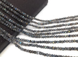 Labradorite Gemstone Beads, Blue Flash Labradorite Beads, Bulk Wholesale Beads for Jewelry Making, 3.5-4mm, 12.5" Strand